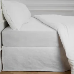 Cache Sommier CARLINA Blanc Pur Et Bourdon Noir 13 Cache Sommier CARLINA Blanc Pur Et Bourdon Noir -Décoration & meubles pour la maison cache sommier CARLINA 006454 WG 10