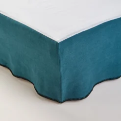 Cache Sommier NINO Indigo Et Feston Noir -Décoration & meubles pour la maison cache sommier NINO 007697 BFG 4