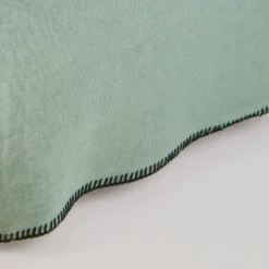 Cache Sommier NINO Vert De Gris Et Feston Noir -Décoration & meubles pour la maison cache sommier NINO 007697 V4FG 6