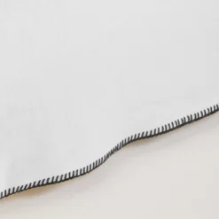 Cache Sommier NINO Blanc Minéral Et Feston Noir -Décoration & meubles pour la maison cache sommier NINO 007697 WFG 6