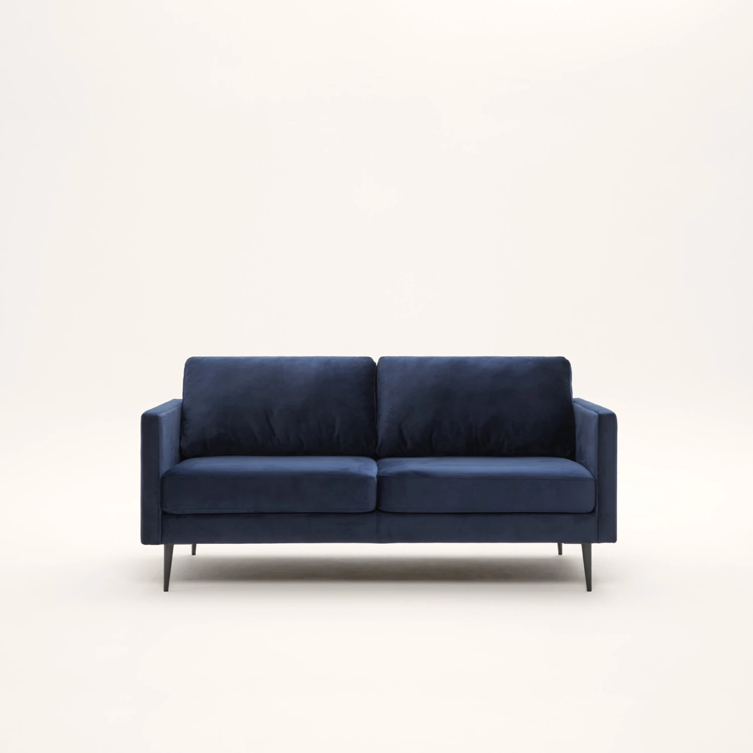 Canapé 2 Places CESARE Velours Bleu Nuit 1 Canapé 2 Places CESARE Velours Bleu Nuit