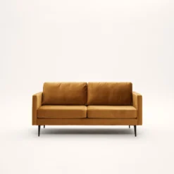 Canapé 2 Places CESARE Velours Moutarde