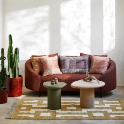 Canapé 2 Places JULIKA Orange Brûlée -Décoration & meubles pour la maison canape 2 places JULIKA 007753 O17 1