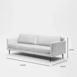 Canapé 3 Places CESARE Velours Vintage Graphite -Décoration & meubles pour la maison canape 3 places CESARE 007730 G8 ND 10