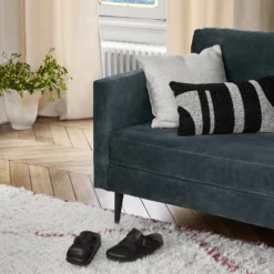 Canapé 3 Places CESARE Velours Vintage Kaki Grisé -Décoration & meubles pour la maison canape 3 places CESARE 007730 GV ND 2