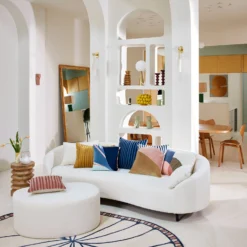 Canapé 3 Places JULIKA écru Bouclé -Décoration & meubles pour la maison canape 3 places JULIKA 007755 N1 3