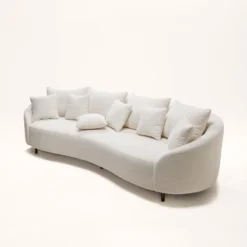 Canapé 3 Places JULIKA écru Bouclé -Décoration & meubles pour la maison canape 3 places JULIKA 007755 N1 5