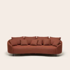 Canapé 3 Places JULIKA Orange Brûlée