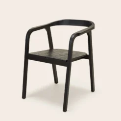 Chaise ALIXA Teck Recyclé Et Noir