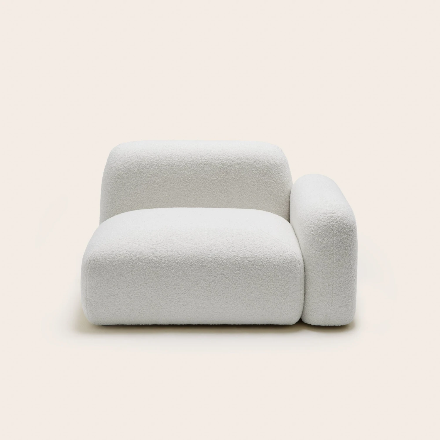 Chauffeuse Modulable Accoudoir Bas D ISILD Bouclette Ivoire 1 Chauffeuse Modulable Accoudoir Bas D ISILD Bouclette Ivoire