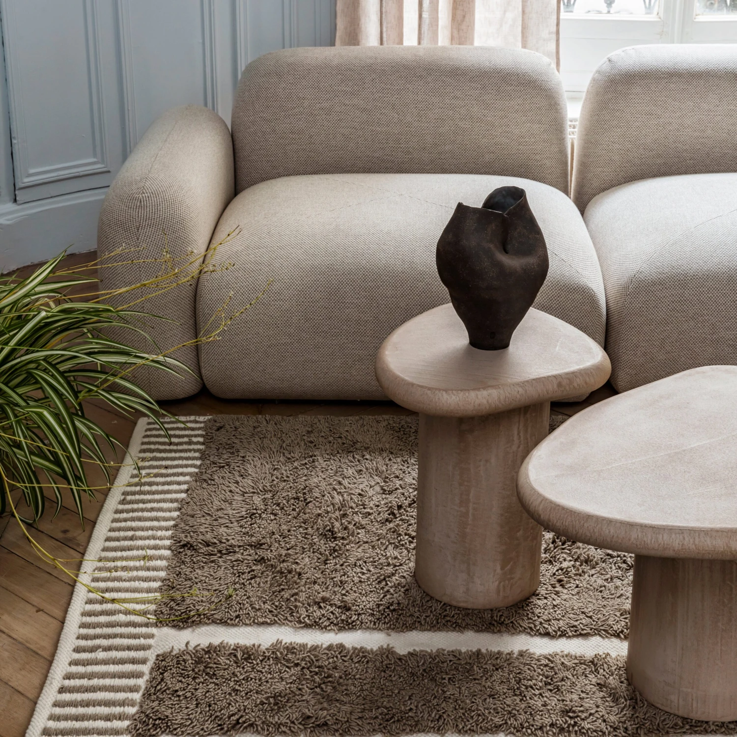 Chauffeuse Modulable Accoudoir Bas G ISILD Natté Naturel 4 Chauffeuse Modulable Accoudoir Bas G ISILD Natté Naturel – Image 4