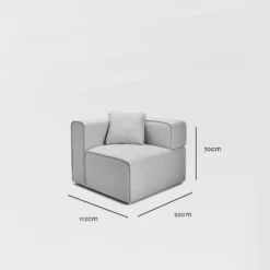 Chauffeuse Modulable Accoudoir D ANDERS Gris Moyen Chiné 19 Chauffeuse Modulable Accoudoir D ANDERS Gris Moyen Chiné -Décoration & meubles pour la maison chauffeuse modulable accoudoir d ANDERS 008050 G4 11