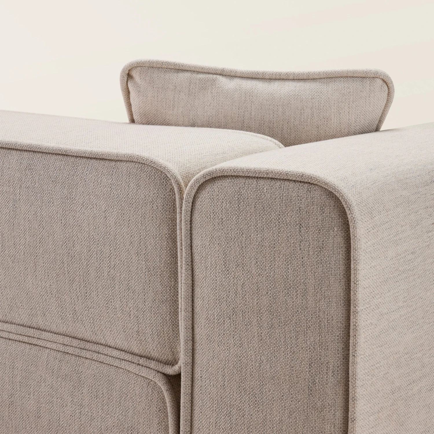 Chauffeuse Modulable Accoudoir G ANDERS Ivoire Grisé 6 Chauffeuse Modulable Accoudoir G ANDERS Ivoire Grisé – Image 6