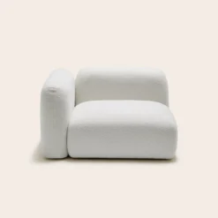 Chauffeuse Modulable Accoudoir G ISILD Bouclette Ivoire 10 Chauffeuse Modulable Accoudoir G ISILD Bouclette Ivoire -Décoration & meubles pour la maison chauffeuse modulable accoudoir haut g ISILD 008838 N1 4