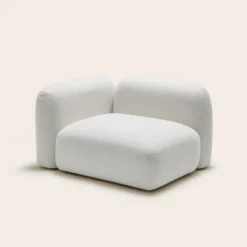 Chauffeuse Modulable Accoudoir G ISILD Bouclette Ivoire 11 Chauffeuse Modulable Accoudoir G ISILD Bouclette Ivoire -Décoration & meubles pour la maison chauffeuse modulable accoudoir haut g ISILD 008838 N1 5