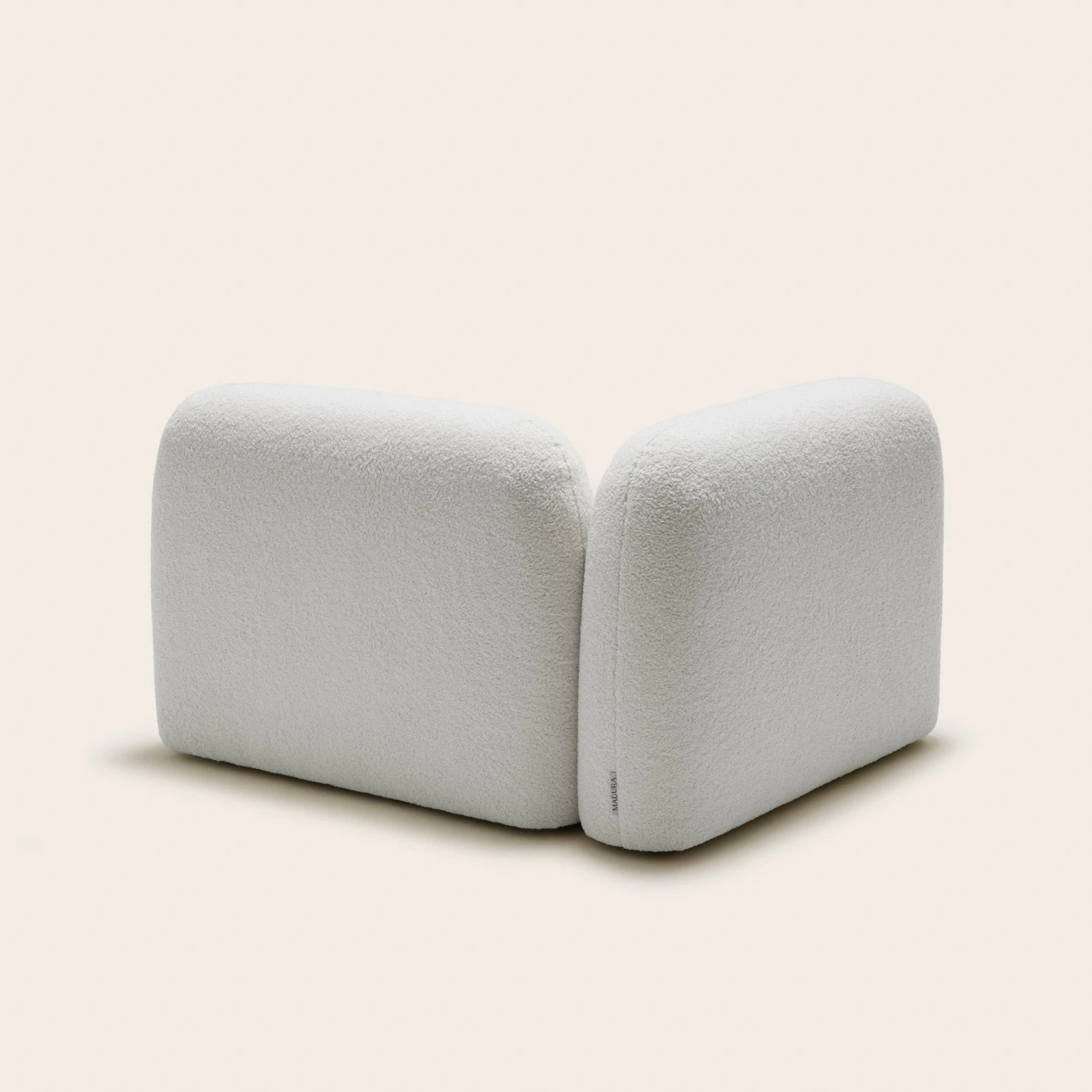 Chauffeuse Modulable Accoudoir G ISILD Bouclette Ivoire 5 Chauffeuse Modulable Accoudoir G ISILD Bouclette Ivoire – Image 5