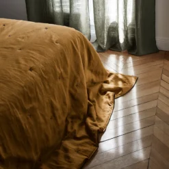 Couvre-lit Matelassé CARLINA Bronze Et Bourdon Noir -Décoration & meubles pour la maison couvre lit matelasse CARLINA 006499 M8G 2