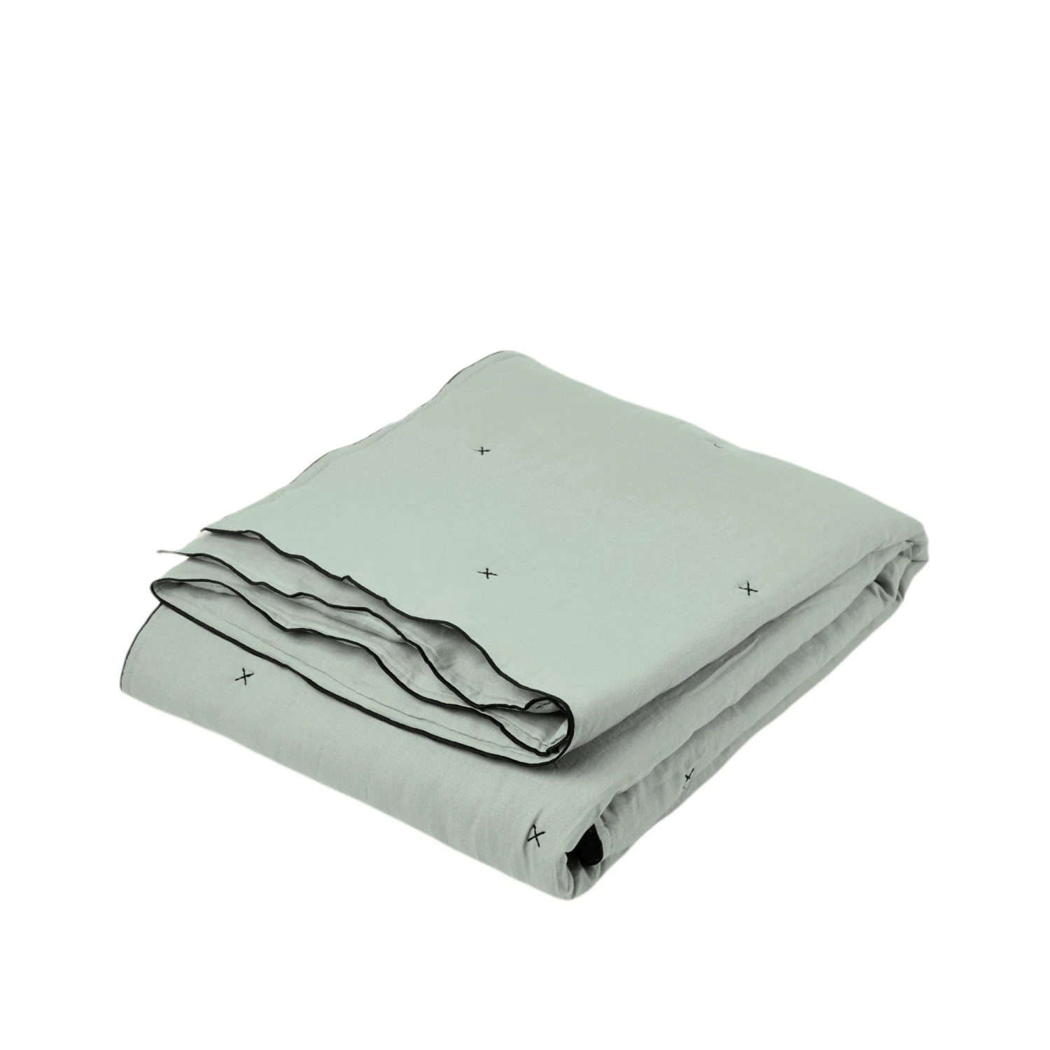 Couvre-lit Matelassé CARLINA Tilleul Et Bourdon Noir 7 Couvre-lit Matelassé CARLINA Tilleul Et Bourdon Noir – Image 7