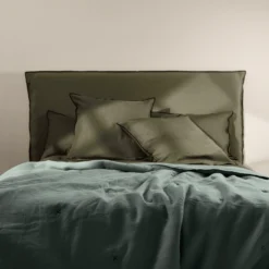 Couvre-lit Matelassé CARLINA Vert De Gris Et Bourdon Noir -Décoration & meubles pour la maison couvre lit matelasse CARLINA 006499 V4G 1