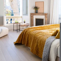 Couvre-lit Matelassé MALO Ocre -Décoration & meubles pour la maison couvre lit matelasse MALO 007266 J18 1