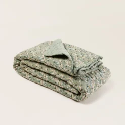 Couvre-lit Matelassé PADMA Vert De Gris Et écru -Décoration & meubles pour la maison couvre lit matelasse PADMA 007976 V4 4