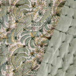 Couvre-lit Matelassé PADMA Vert De Gris Et écru -Décoration & meubles pour la maison couvre lit matelasse PADMA 007976 V4 6