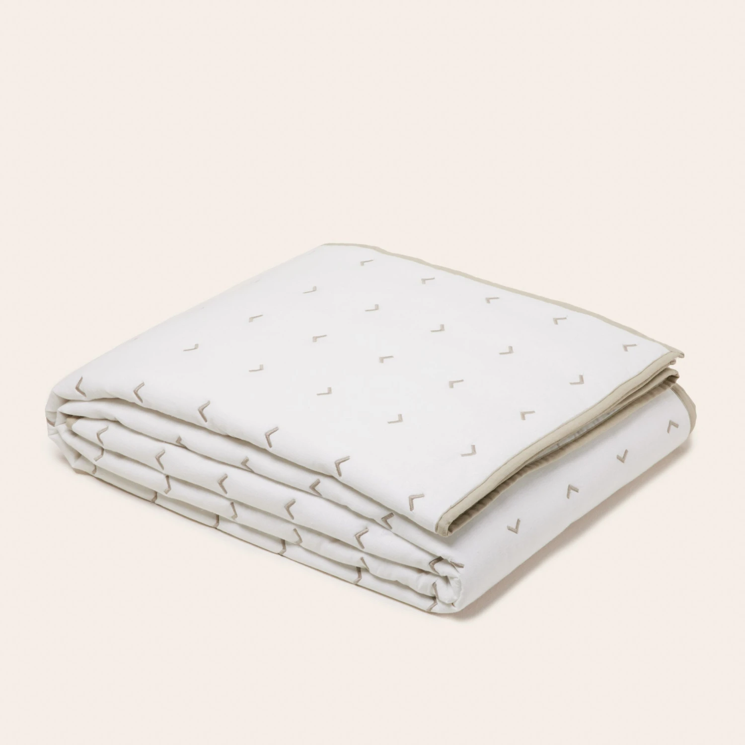 Couvre-lit Matelassé VINNIE Blanc Et Naturel 1 Couvre-lit Matelassé VINNIE Blanc Et Naturel