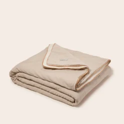 Couvre-lit DASHAN Beige Naturel Et Feston Caramel 11 Couvre-lit DASHAN Beige Naturel Et Feston Caramel -Décoration & meubles pour la maison couvre lit DASHAN 009037 N3 4