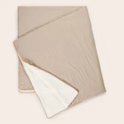 Couvre-lit DASHAN Beige Naturel Et Feston Caramel 12 Couvre-lit DASHAN Beige Naturel Et Feston Caramel -Décoration & meubles pour la maison couvre lit DASHAN 009037 N3 5