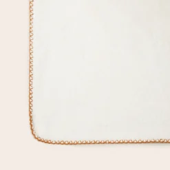 Couvre-lit DASHAN Beige Naturel Et Feston Caramel 14 Couvre-lit DASHAN Beige Naturel Et Feston Caramel -Décoration & meubles pour la maison couvre lit DASHAN 009037 N3 7