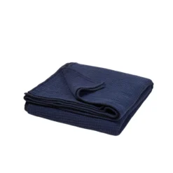 Couvre-lit ILARIO Encre Bleue Et Feston Noir -Décoration & meubles pour la maison couvre lit ILARIO 008010 B20FG packshot