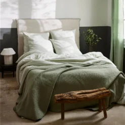 Couvre-lit ILARIO Sauge Et Feston Noir -Décoration & meubles pour la maison couvre lit ILARIO 008010 V3FG 1