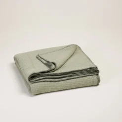 Couvre-lit ILARIO Sauge Et Feston Noir -Décoration & meubles pour la maison couvre lit ILARIO 008010 V3FG 4