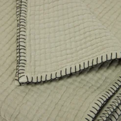 Couvre-lit ILARIO Sauge Et Feston Noir -Décoration & meubles pour la maison couvre lit ILARIO 008010 V3FG 6