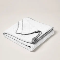 Couvre-lit ILARIO Blanc Et Feston Noir 12 Couvre-lit ILARIO Blanc Et Feston Noir -Décoration & meubles pour la maison couvre lit ILARIO 008010 WFG 4