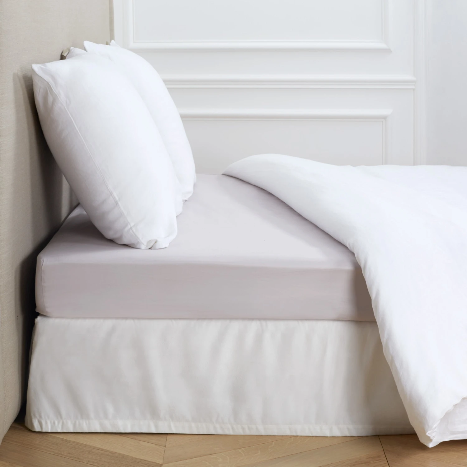 Drap Housse AURORE Beige Clair 1 Drap Housse AURORE Beige Clair