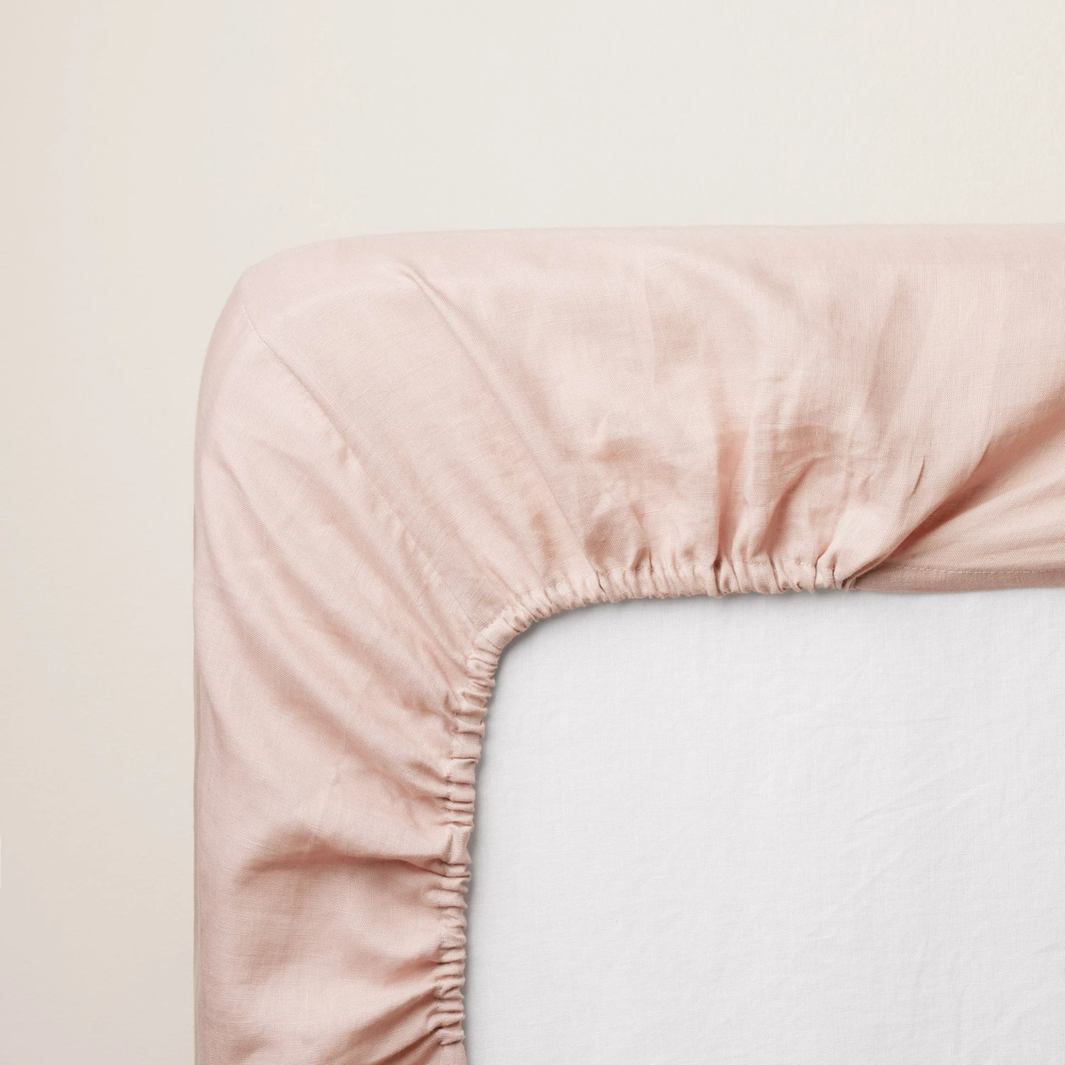 Drap Housse CARLINA Rose Poudré 2 Drap Housse CARLINA Rose Poudré – Image 2