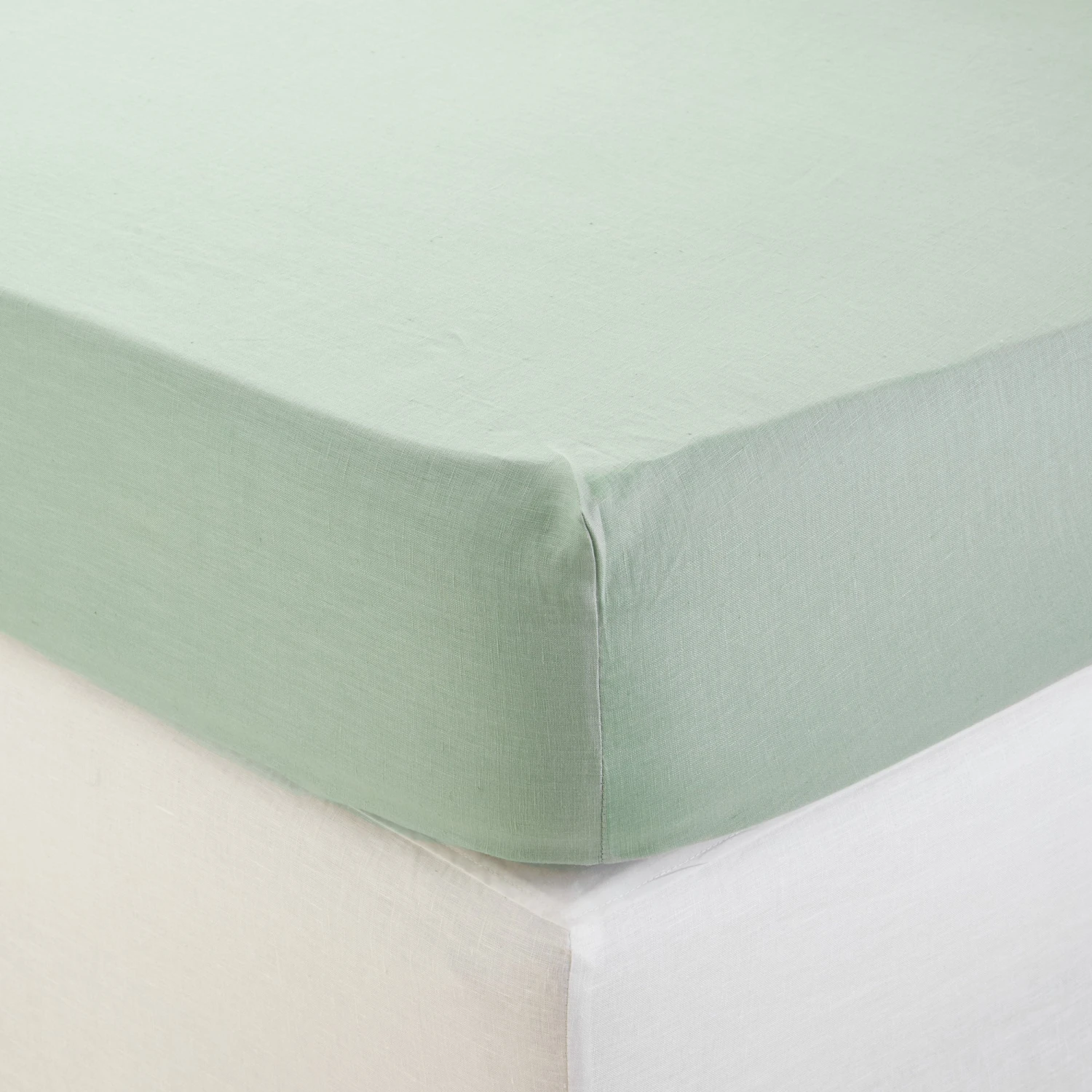 Drap Housse CARLINA Tilleul 1 Drap Housse CARLINA Tilleul