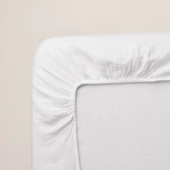 Drap Housse LOU Blanc Coton 8 Drap Housse LOU Blanc Coton -Décoration & meubles pour la maison drap housse LOU 007610 W 5