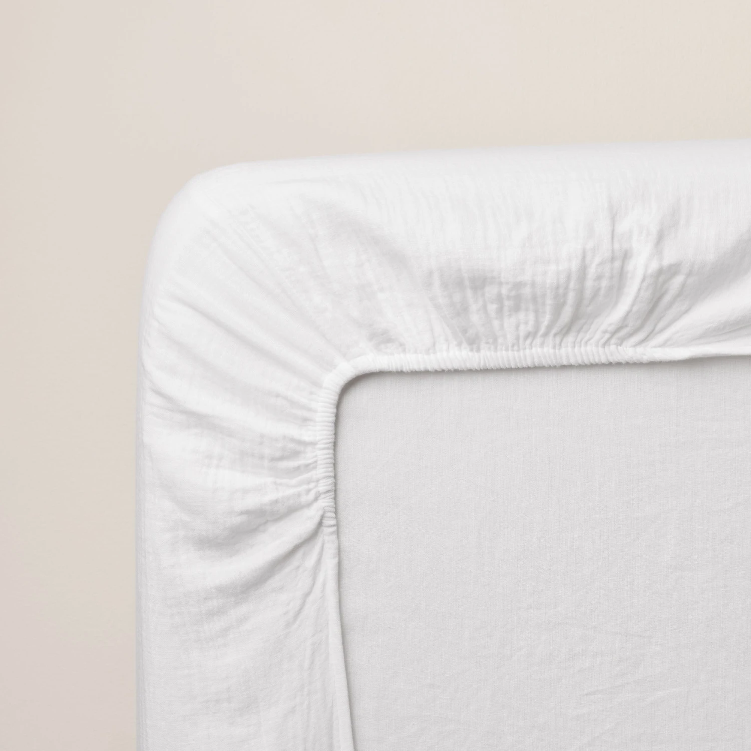 Drap Housse LOU Blanc Coton 4 Drap Housse LOU Blanc Coton – Image 4