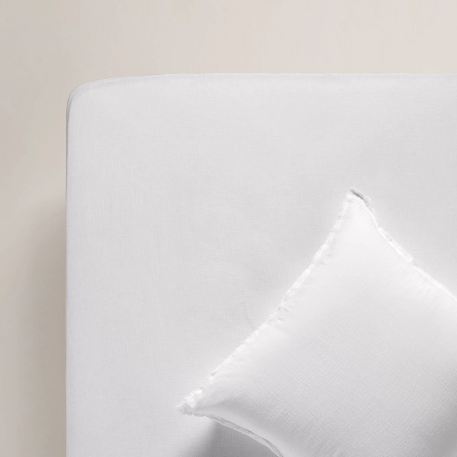 Drap Housse LOU Blanc Coton 2 Drap Housse LOU Blanc Coton – Image 2