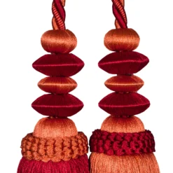 Embrasse Pompon BELLAGIO Orange Et Rouge 9 Embrasse Pompon BELLAGIO Orange Et Rouge -Décoration & meubles pour la maison embrasse pompon BELLAGIO 001164 OR 6