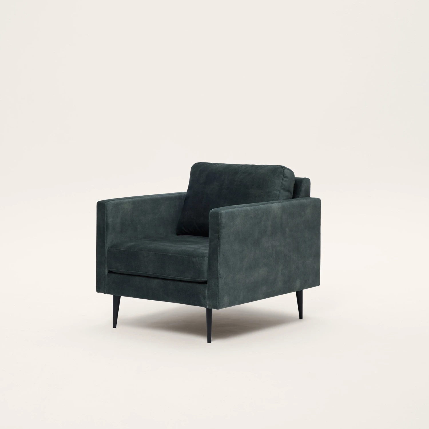 Fauteuil CESARE Velours Vintage Kaki Grisé 6 Fauteuil CESARE Velours Vintage Kaki Grisé – Image 6