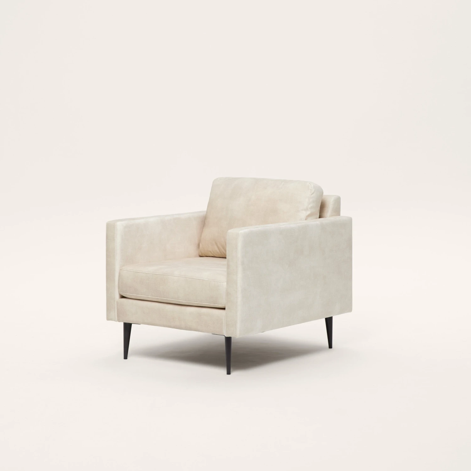 Fauteuil CESARE Velours Vintage Calcaire 4 Fauteuil CESARE Velours Vintage Calcaire – Image 4