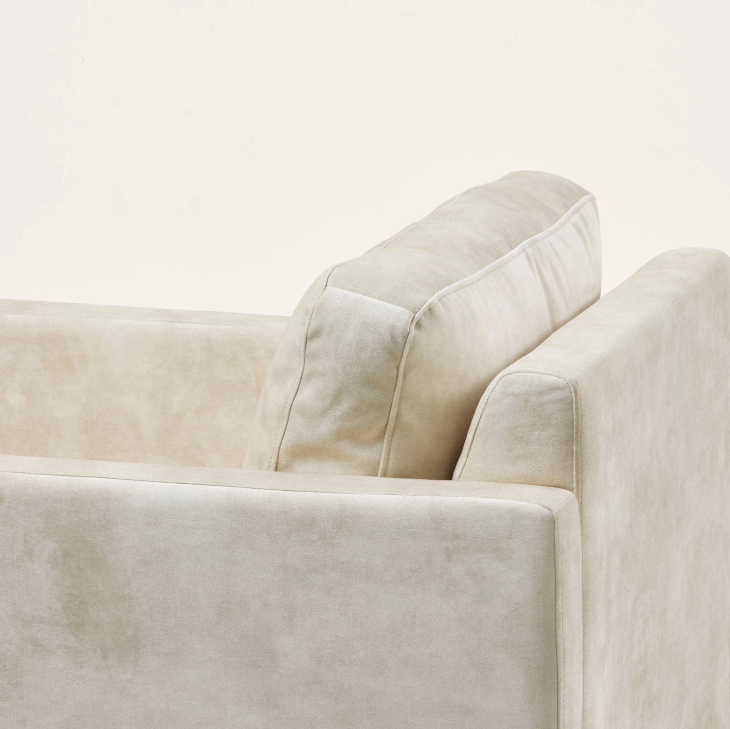 Fauteuil CESARE Velours Vintage Calcaire 7 Fauteuil CESARE Velours Vintage Calcaire – Image 7