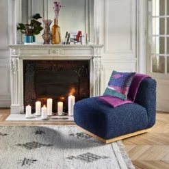 Fauteuil IZORE Bleu Crépuscule -Décoration & meubles pour la maison fauteuil IZORE 009084 B20 1