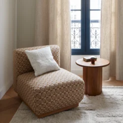 Fauteuil IZORE Naturel Et Moutarde -Décoration & meubles pour la maison fauteuil IZORE 009084 NJ 1