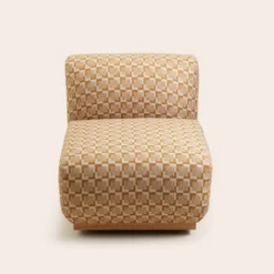 Fauteuil IZORE Naturel Et Moutarde