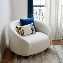 Fauteuil JULIKA écru Bouclé 9 Fauteuil JULIKA écru Bouclé -Décoration & meubles pour la maison fauteuil JULIKA 007752 N1 1