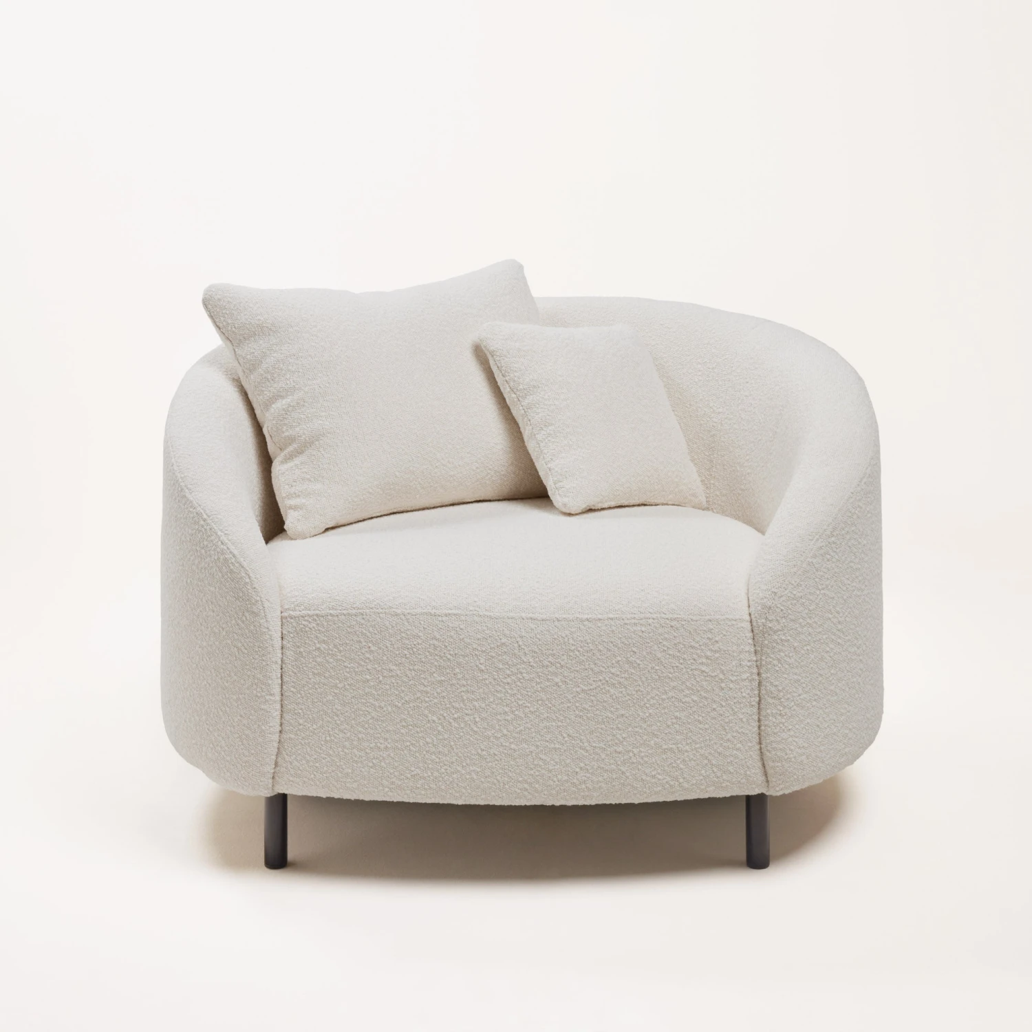 Fauteuil JULIKA écru Bouclé 1 Fauteuil JULIKA écru Bouclé